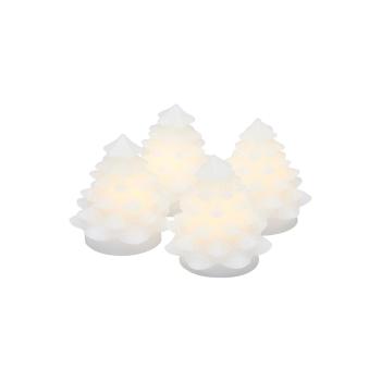 Decorațiune luminoasă de Crăciun albă 4 buc. ø 6,5 cm Carla – Sirius