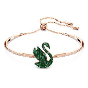 Swarovski Brățară strălucitoare bronz cu cristale Iconic Swan 5650065