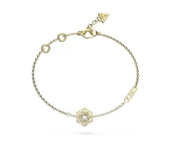 Guess Brățară elegantă placată cu aur cu floare La Fleur JUBB04557JWYG 14.5 cm