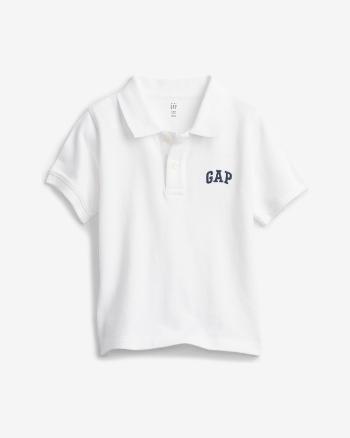 GAP Logo Solid Polo Tricou pentru copii Alb