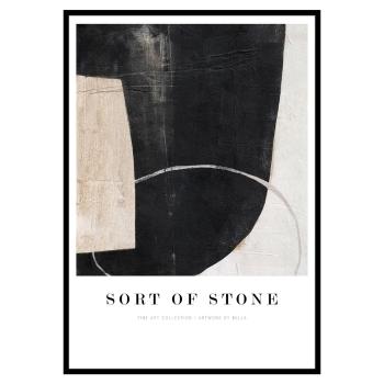 Poster cu ramă 72x102 cm Sort Of Stone   – Malerifabrikken