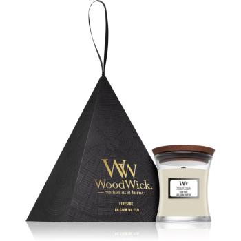 Woodwick Fireplace Fireside lumânare parfumată  cu fitil din lemn (gift box) 85 g