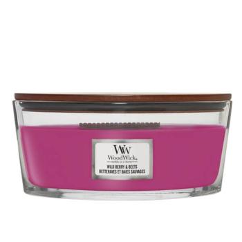 WoodWick Lumânare parfumată mică Wild Berry & Beets 453,6 g