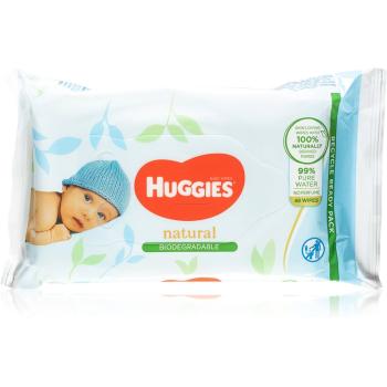 Huggies Natural Biodegradable servetele pentru curatare pentru nou-nascuti si copii 48 buc