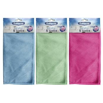 Set de lavete din microfibre pentru suprafețe de sticlă 30 x 30 cm, 2 buc.