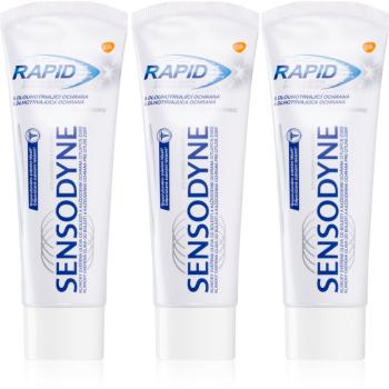 Sensodyne Rapid Whitening pasta de dinti pentru albire pentru dinti sensibili 3x75 ml