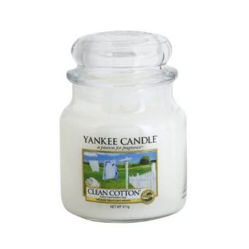 Yankee Candle Lumânare parfumată Classic medie Clean Cotton 411 g