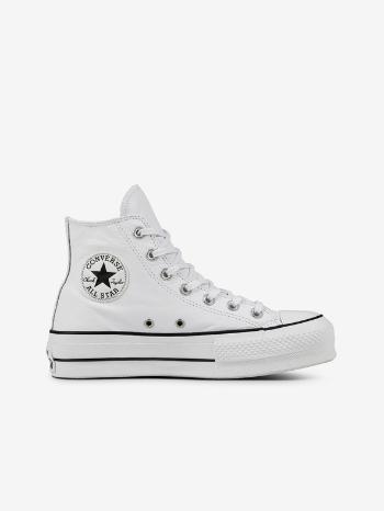 Converse Chuck Taylor All Star Lift Platform Leather Teniși Alb