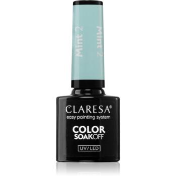 Claresa SoakOff UV/LED Color Mint lac de unghii sub forma de gel culoare 2 5 g