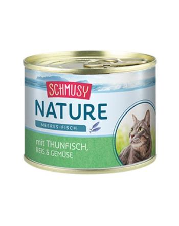 SCHMUSY Nature hrana umeda pisica 24x185 g ton si legume in aspic