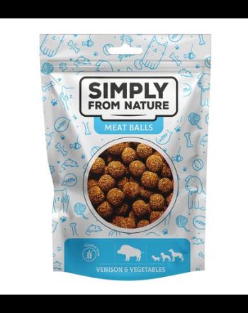 SIMPLY FROM NATURE Meat Balls Bile de carne pentru caini, cu vanat si legume 80 g