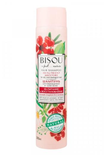 BISOU Șampon 3D - nutriție si regenerare pentru păr uscat și deteriorat (Hair Shampoo 3D Nutrient&Restore) 300 ml