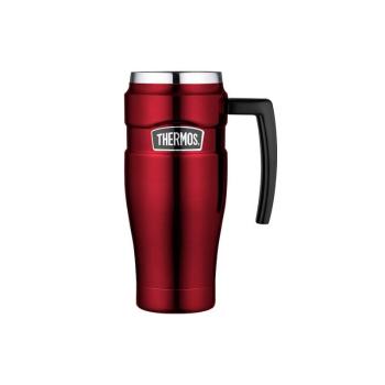 Thermos Stil Termometru impermeabil cu mâner - Roșu 470 ml