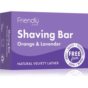 Friendly Soap Shaving Bar Orange & Lavender săpun natural pentru ras 95 g