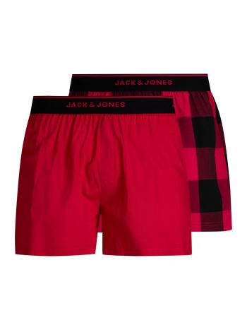 Jack&Jones 2 PACK - boxeri pentru bărbați JACBASIC CHECK 12199826 True Red S