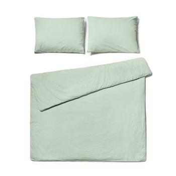 Lenjerie pentru pat dublu din bumbac stonewashed Bonami Selection, 160 x 220 cm, verde salvie