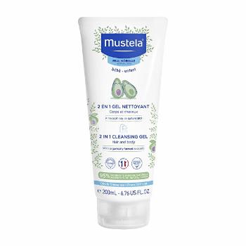 Mustela Gel de duș pentru copii pentru corp și păr (2 in 1 Cleansing Gel) 200 ml