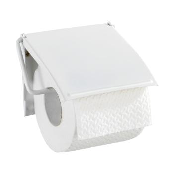 Suport de perete pentru hârtie toaletă Wenko Cover, alb