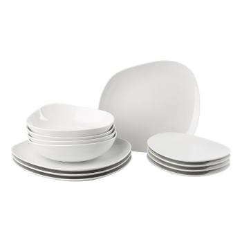 Set farfurii din porțelan 12 piese Villeroy & Boch Like Organic, alb