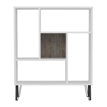 Bibliotecă albă/gri 90x108 cm Arven – Kalune Design