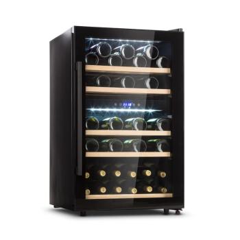 Klarstein Barossa 40D, frigider de vinuri, 2 zone, 135 l, 41 sticle, ușă de sticlă, tactil