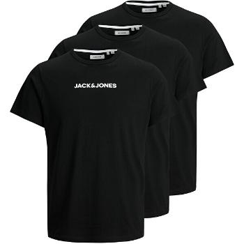 Jack&Jones 3 PACK- Tricou pentru bărbați JACRAIN Regular Fit 12184812 Black L
