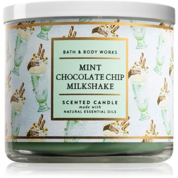 Bath & Body Works Mint Chocolate Chip Milkshake lumânare parfumată 411 g
