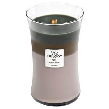 WoodWick Lumânare parfumată Trilogy Cozy Cabin 609,5 g