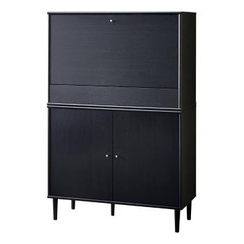 Dulap de vinuri negru în decor de frasin 89x136 cm Mistral - Hammel Furniture