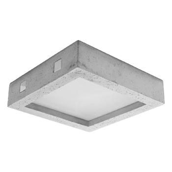 Plafonieră LED gri cu abajur din sticlă 33x33 cm Lucia - Nice Lamps