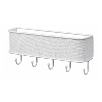 Cuier/suport de perete iDesign Mail and Key Rack, lungime 26,5 cm, alb