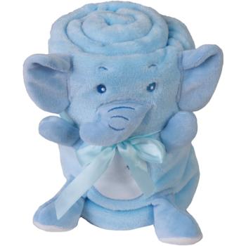 Babymatex Willy Elephant pătură mini cu animal de pluș 85x100 cm