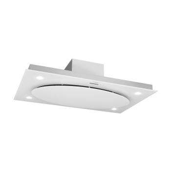 Klarstein secret service, hotă de tavan, hotă pentru aburi, 220 W, touch, sticlă, led, culoare albă