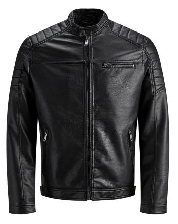 Jack&Jones Jacheta pentru bărbați JJEROCKY 12147218 Black PU S