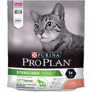 PURINA Pro Plan Sterilised OptiRenal, Somon, hrană uscată pisici sterilizate, 400g