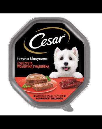 CESAR hrana umeda caini adulti, cu carne de vita si ficat 14x150 g