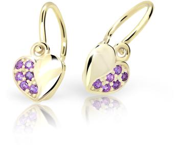 Cutie Jewellery Cercei pentru copii din aur galben C2160-10-X-1 violet