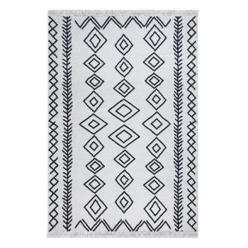 Covor din bumbac Oyo home Duo, 160 x 230 cm, alb-negru