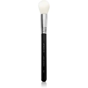 Sigma Beauty F76 Chiseled Cheek™ pensulă medie pentru produse lichide, cremoase și pudrate 1 buc