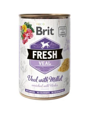 BRIT FRESH Veal &amp; Millet 400 g vitel si mei hrana pentru caini