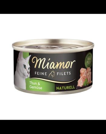 MIAMOR Feine Filets Naturell Tuna&amp;Vegetables 80g ton si legume in sos propriu, hrana pisica adulta