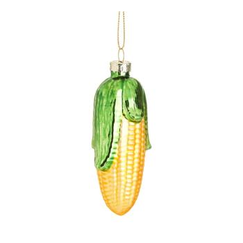 Ornament de Crăciun din sticlă Corn – Sass & Belle