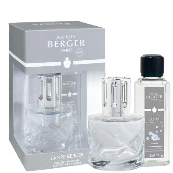 Maison Berger Paris Set cadou lampă catalitică Spirale transparentă + refill Amestecul de curățare Neutru 250 ml