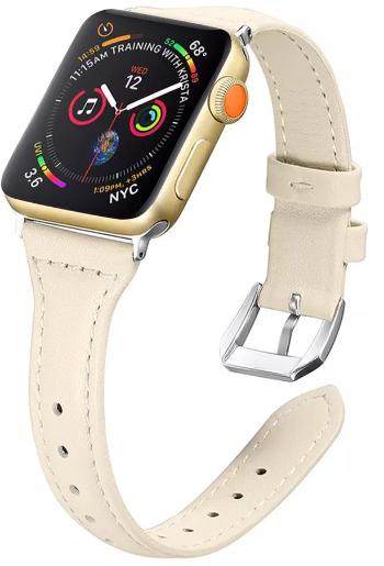 4wrist Curea din piele pentru Apple Watch - 42/44/45 mm - Beige