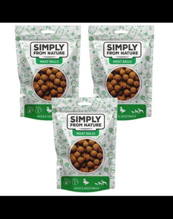 SIMPLY FROM NATURE Meat Balls rata si legume 3x80 g gustare caini