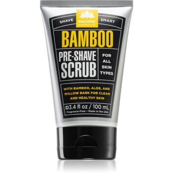 Pacific Shaving Bamboo Pre-Shave Scrub Peeling inainte de barbierit pentru barbati 100 ml