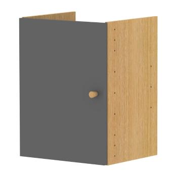 Modul cu uși pentru sistem de rafturi modulare gri 33x43,5 cm Z Cube - Tenzo