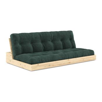 Canapea verde-închis extensibilă cu tapițerie din catifea reiată  196 cm Base – Karup Design