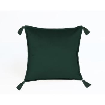 Pernă cu husă din catifea Velvet Atelier Borlas, 45 x 45 cm, verde închis