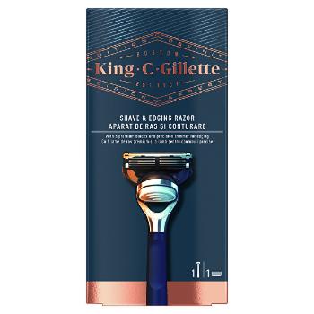 Gillette Aparat de ras King (Shave &amp; Edging Razor)+ 1 cap de rezervă